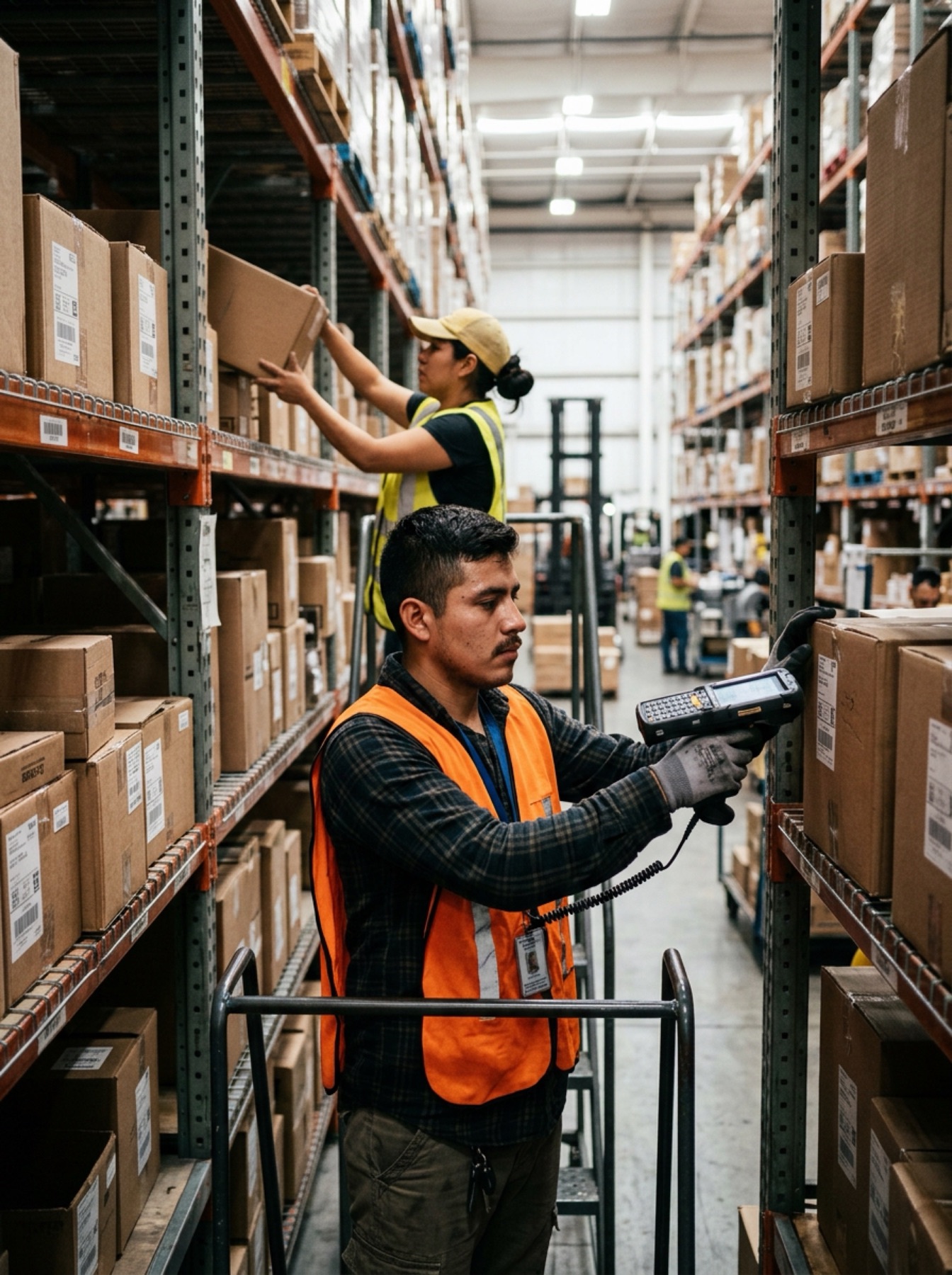 Personal prepara pedidos en un almacén